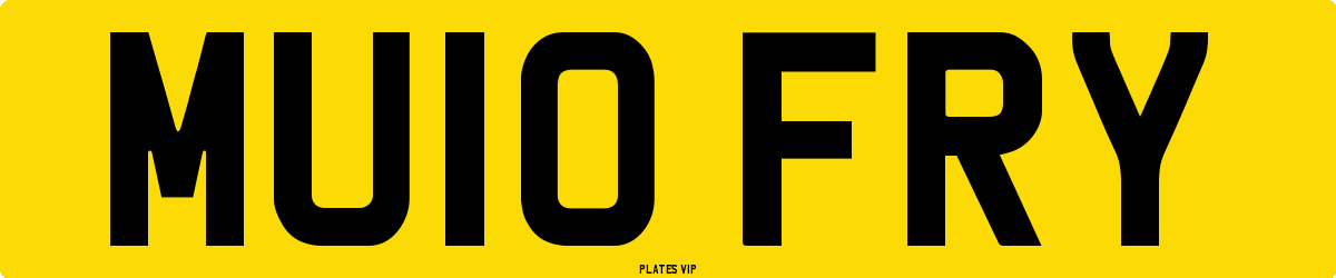 MU10 FRY Number Plate