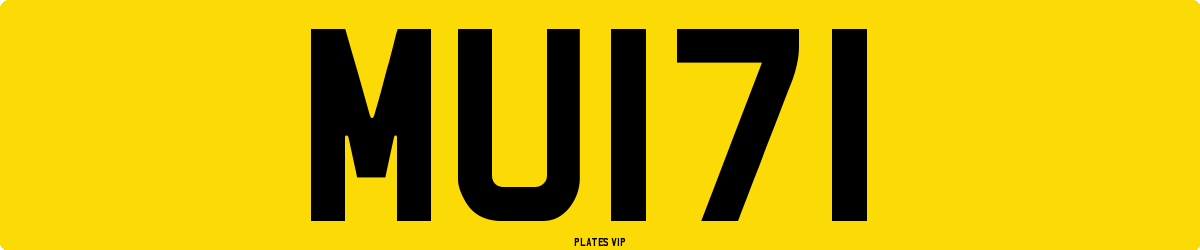 MUI71 Number Plate