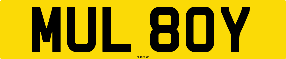MUL 80Y Number Plate