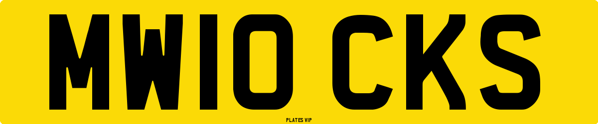 MW10 CKS Number Plate