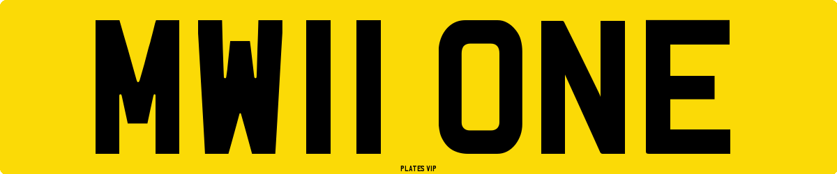 MW11 ONE Number Plate