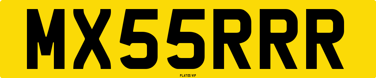MX55RRR Number Plate