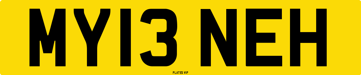 MY13 NEH Number Plate