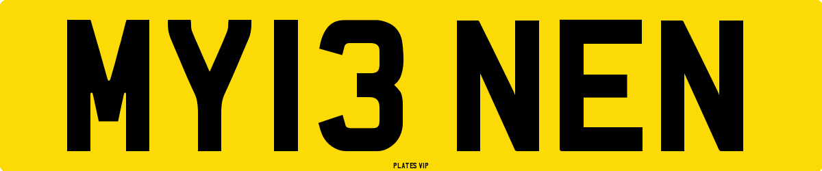MY13 NEN Number Plate
