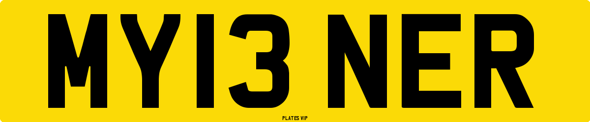 MY13 NER Number Plate