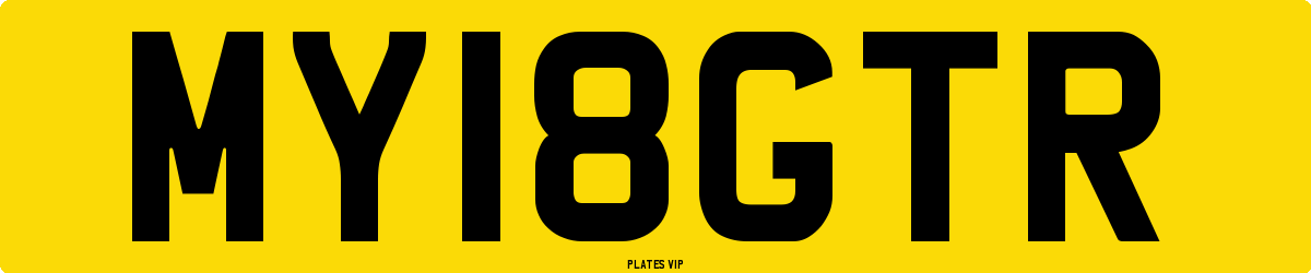 MY18GTR Number Plate