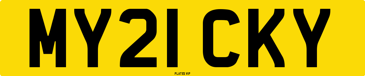 MY21 CKY Number Plate