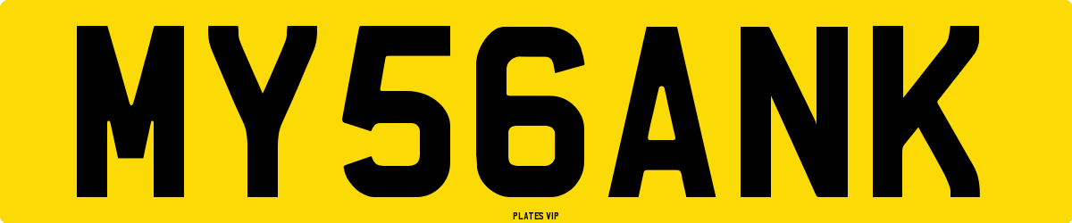MY56ANK Number Plate