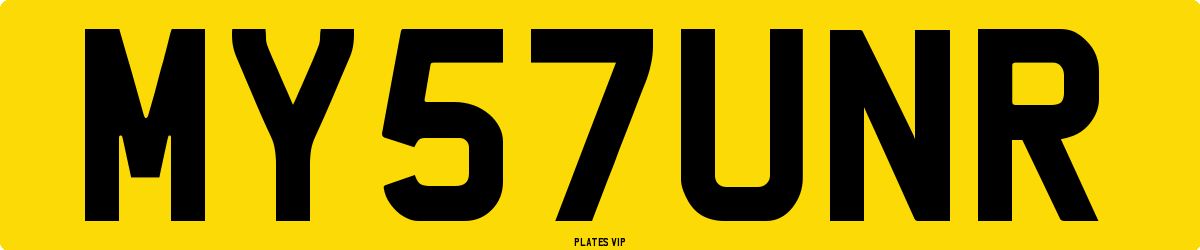 MY57UNR Number Plate