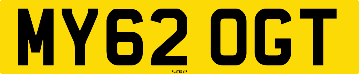 MY62 0GT Number Plate