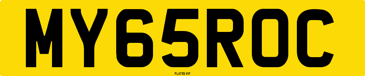 MY65ROC Number Plate