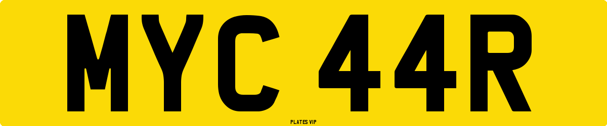 MYC 44R Number Plate