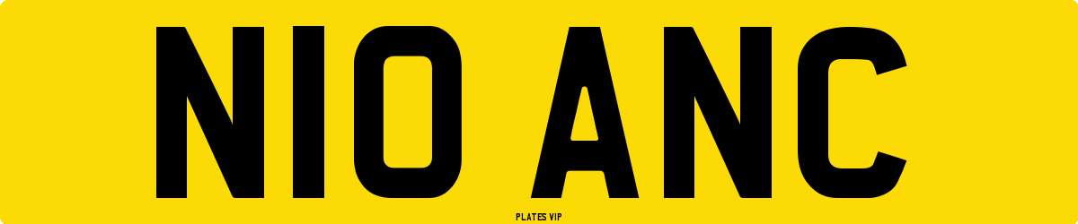 N10 ANC Number Plate