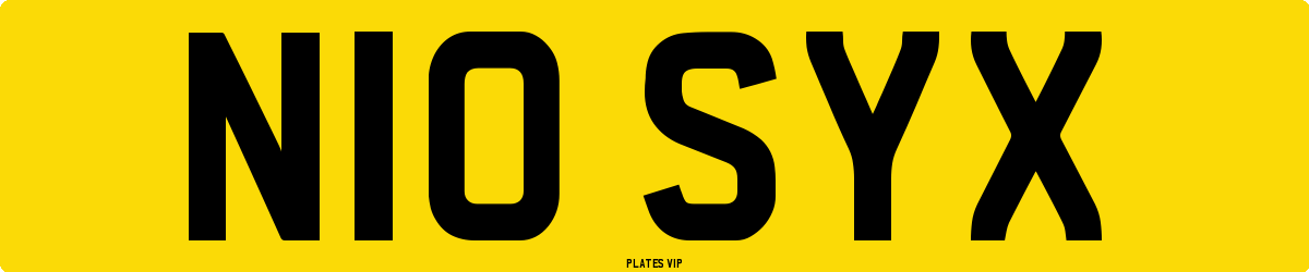 N10 SYX Number Plate