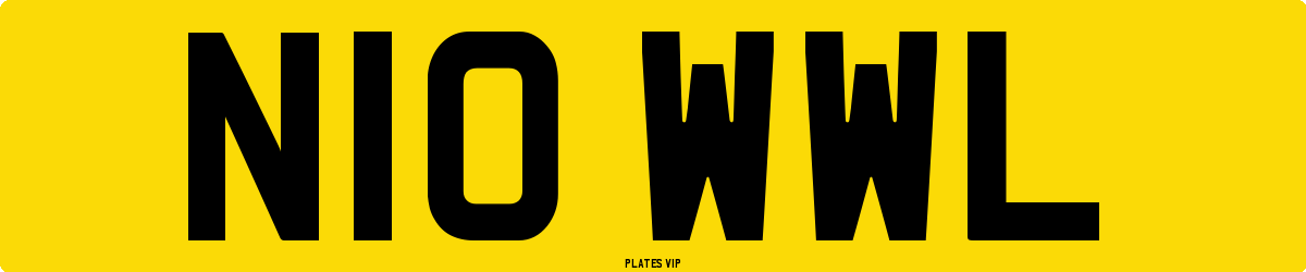 N10 WWL Number Plate