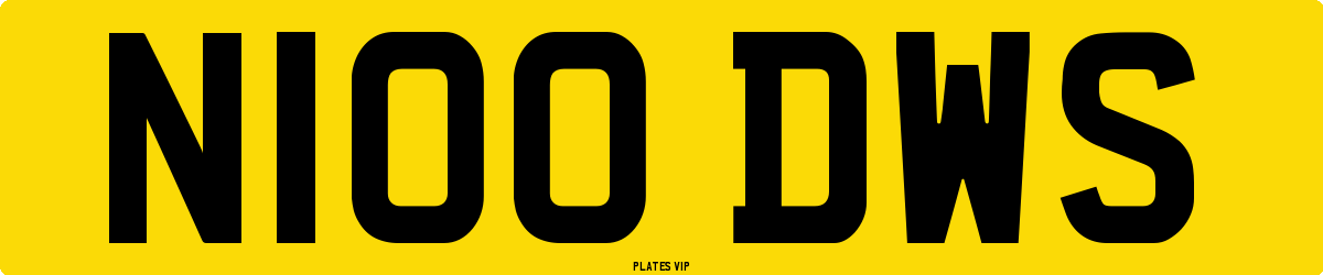 N100 DWS Number Plate