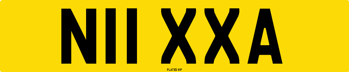 N11 XXA Number Plate