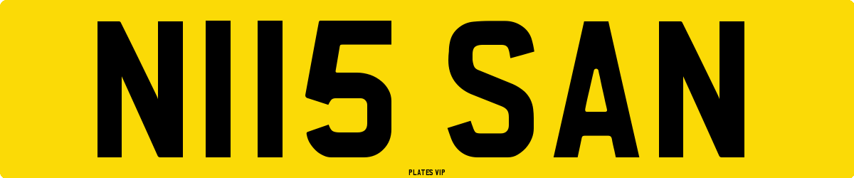 N115 SAN Number Plate
