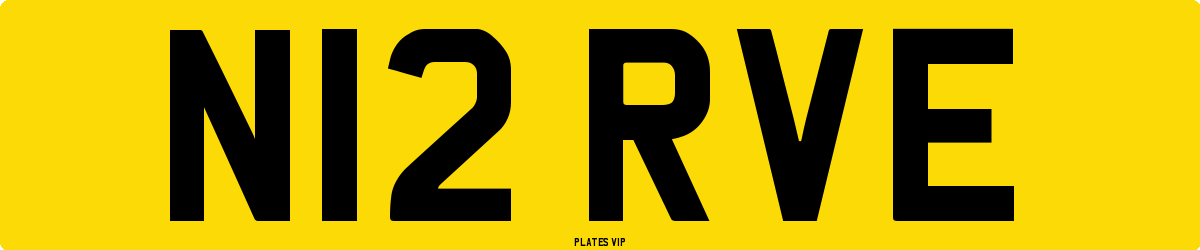 N12 RVE Number Plate