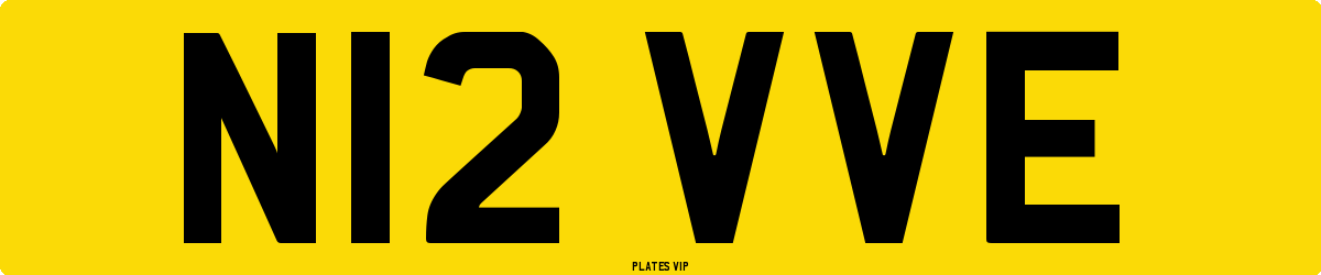 N12 VVE Number Plate