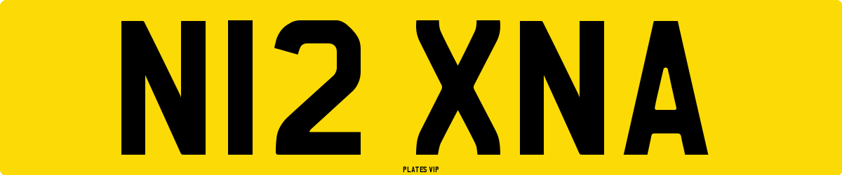 N12 XNA Number Plate