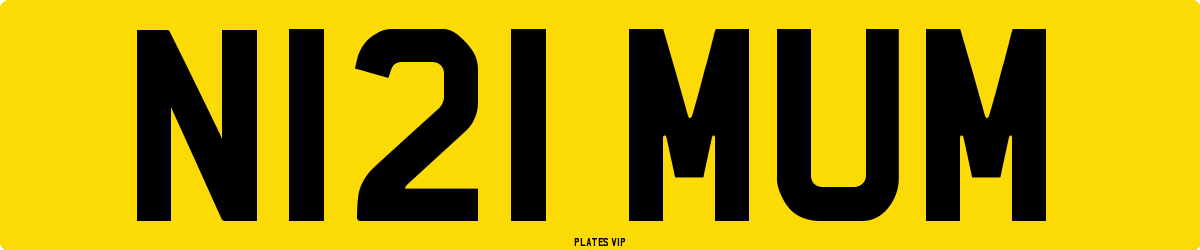 N121 MUM Number Plate
