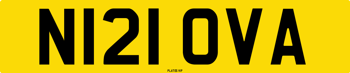 N121 OVA Number Plate