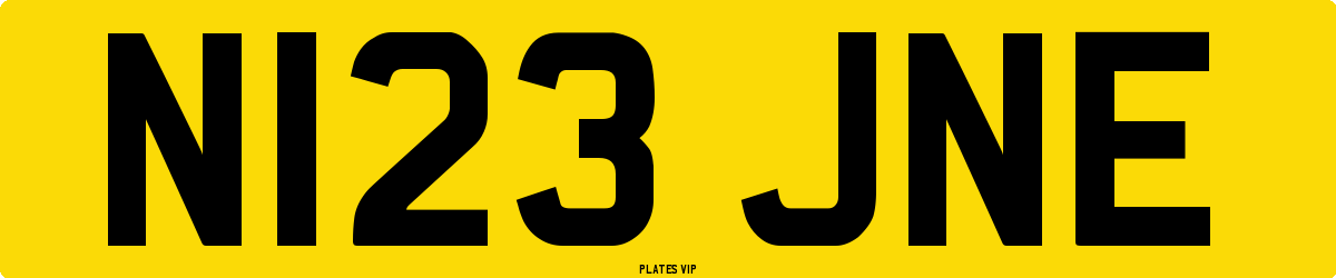 N123 JNE Number Plate