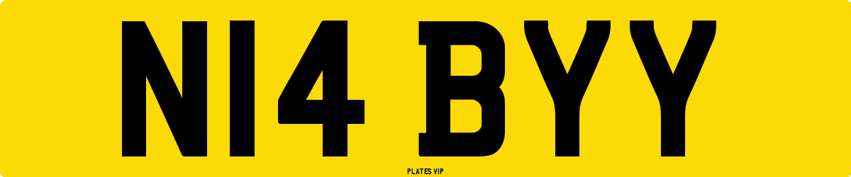 N14 BYY Number Plate
