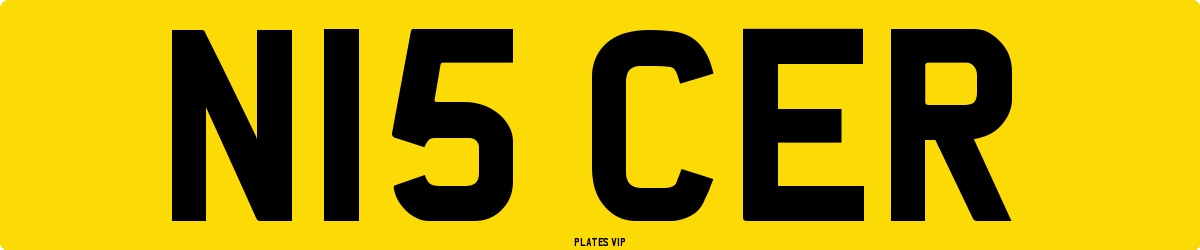 N15 CER Number Plate