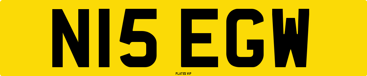 N15 EGW Number Plate