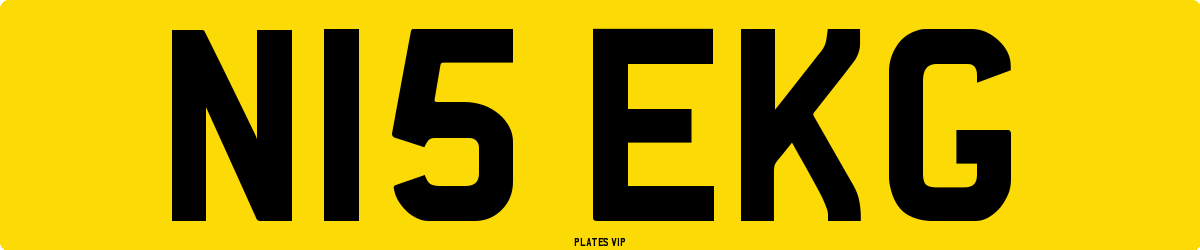 N15 EKG Number Plate