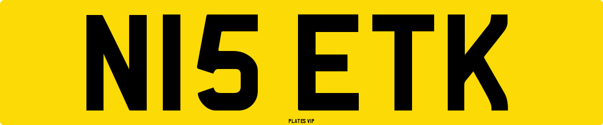 N15 ETK Number Plate