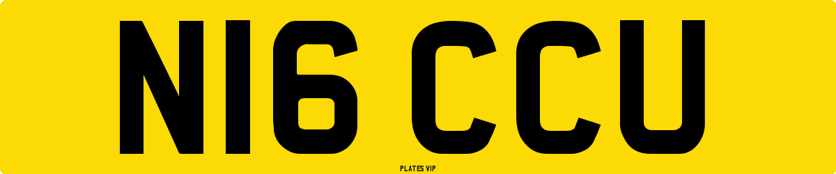 N16 CCU Number Plate