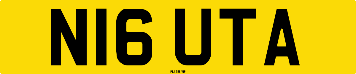 N16 UTA Number Plate