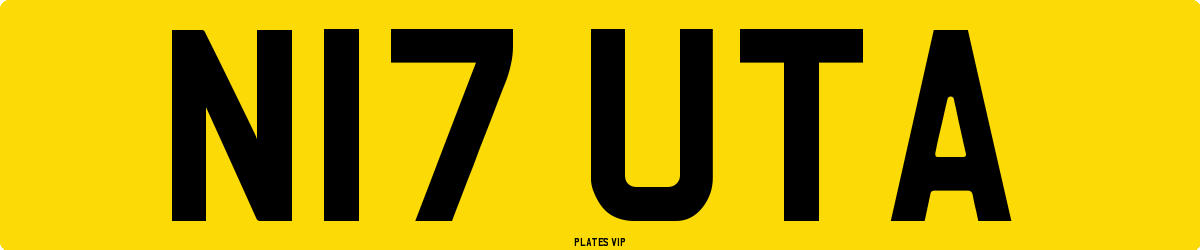 N17 UTA Number Plate