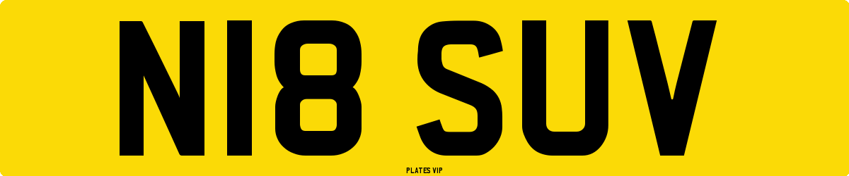 N18 SUV Number Plate