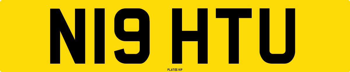N19 HTU Number Plate