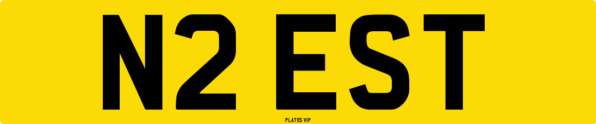 N2 EST Number Plate