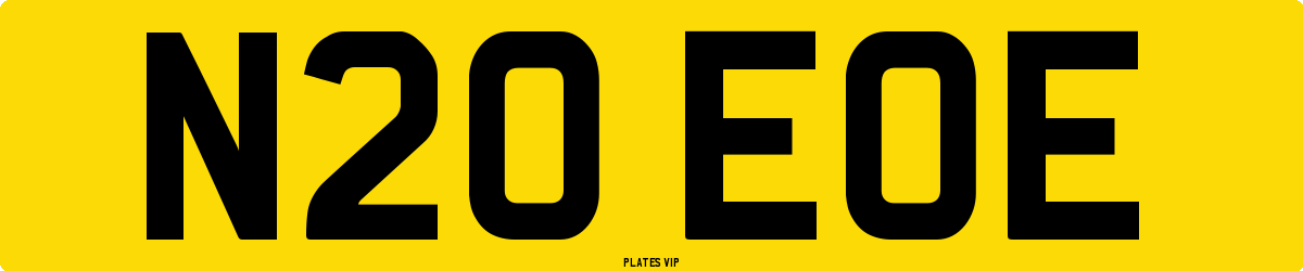N20 EOE Number Plate