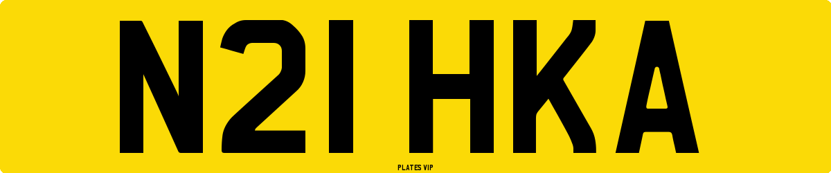 N21 HKA Number Plate