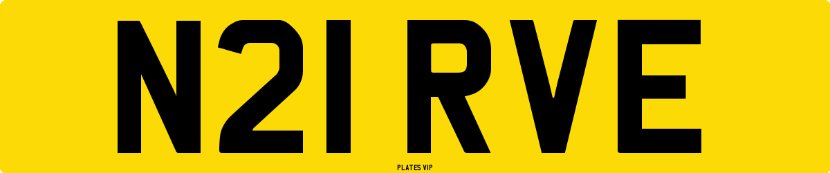 N21 RVE Number Plate