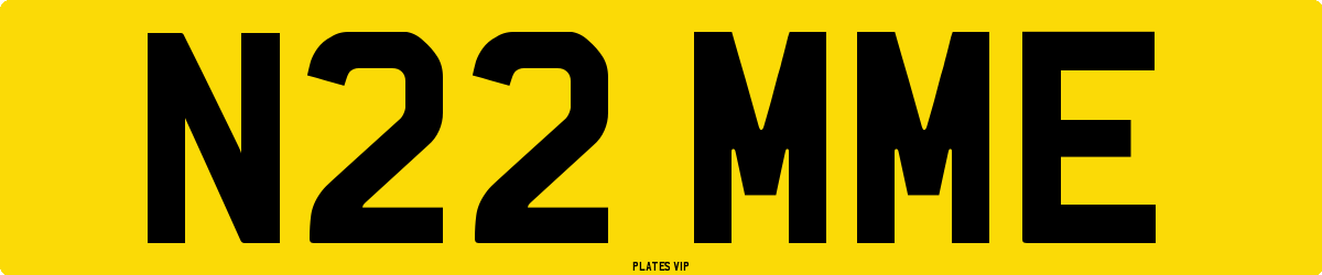N22 MME Number Plate