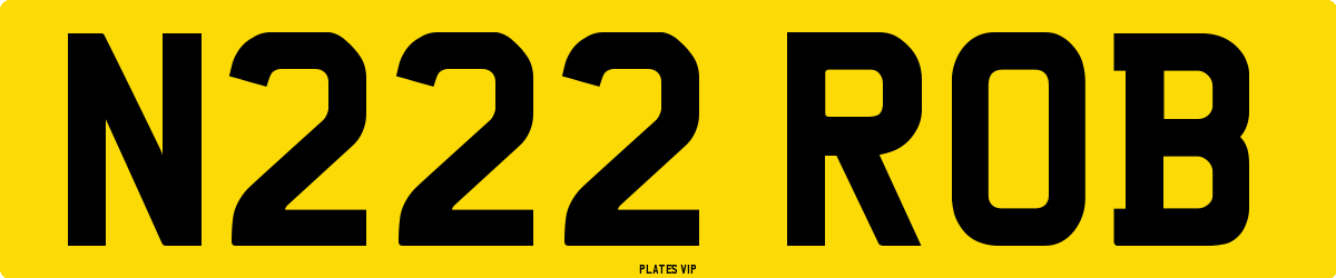 N222 ROB Number Plate