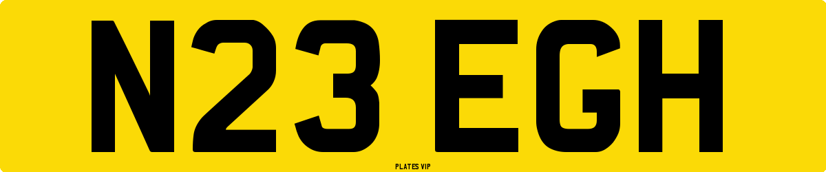 N23 EGH Number Plate
