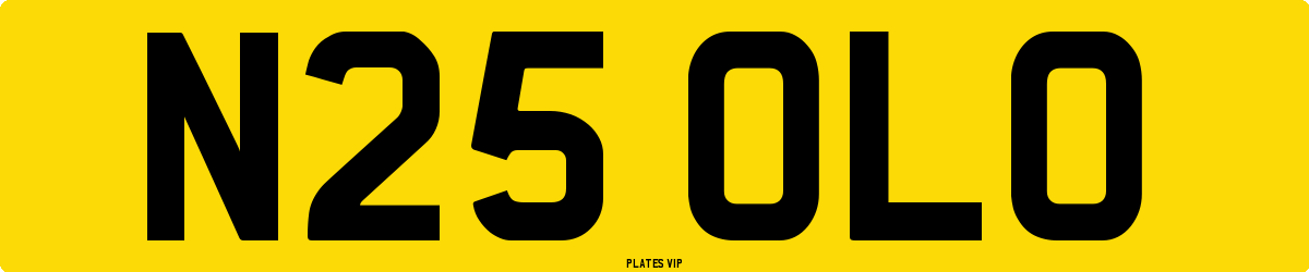 N25 OLO Number Plate
