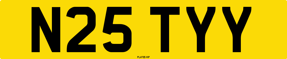 N25 TYY Number Plate