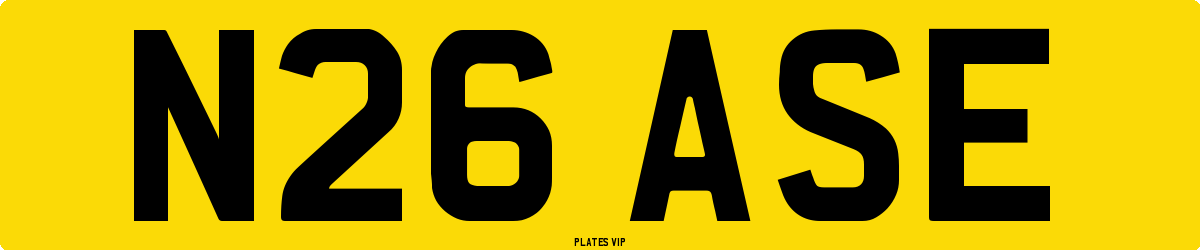 N26 ASE Number Plate