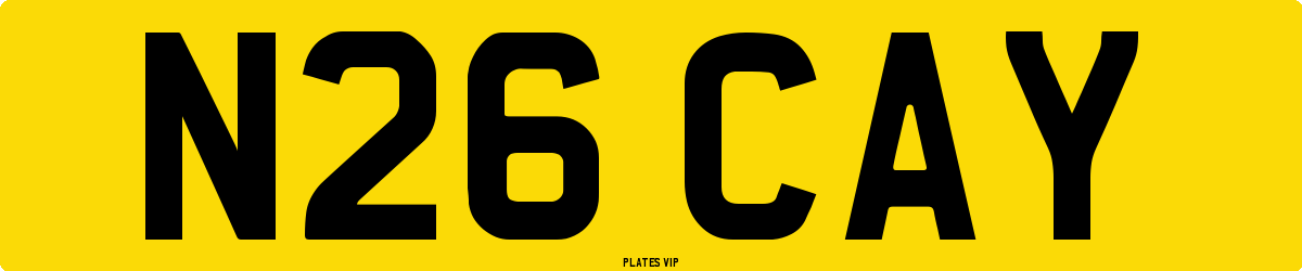 N26 CAY Number Plate