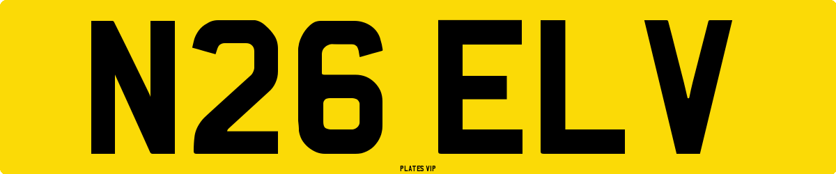 N26 ELV Number Plate